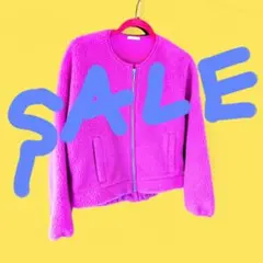 【購入前コメント要】ピンク フリース ジャケット 【GU】