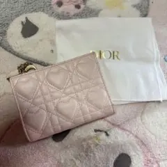 Dior ハートキルティング 2つ折り財布 ピンクのサムネイル