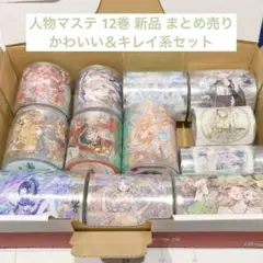 ♡*♡様 【かわいい＆キレイ系セット】人物マステ 海外マステ 12巻 新品 まと