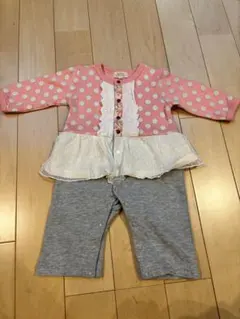 水玉模様ロンパース・カバーオール70㎝