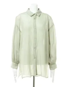 INGNI　シアーシャツ　グリーン 緑 M