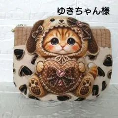 あじさい様☆黒ねこちゃん☆大きめころりんポーチ　お靴柄　チェックリボン　おめかし あじさい様☆黒ねこちゃん☆大きめころりんポーチ お靴柄 チェック
