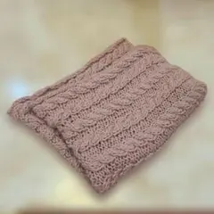 ZARA HOME ザラホーム　チャンキーニットブランケット　ピンクのサムネイル