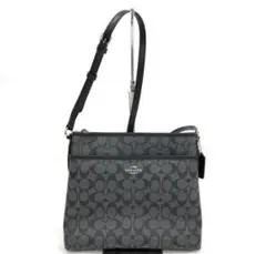【coach】コーチ　鞄　ショルダーバッグ　シグネチャー　黒　ブラック