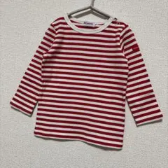 期間限定値下げ◡̈ ミキハウス ロゴワッペン ボーダー柄 カットソー 70 80