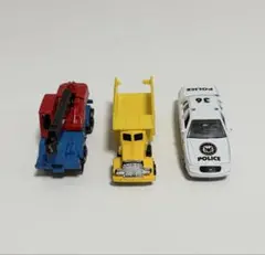 WELLY ウェリー ミニカー 3台セット クレーン車 ダンプカー パトカー