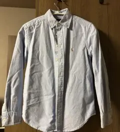 ラルフローレンキッズ　オックスフォード　ライトブルーシャツ　Mサイズ