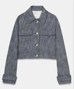 新品未使用 ZARA ショート丈テクスチャー素材ジャケット