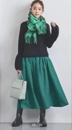 UNITED ARROWS タフタギャザースカート