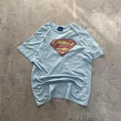 USA古着 スーパーマン センターロゴ プリント Tシャツ 半袖 XLサイズのサムネイル