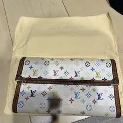 LOUIS VUITTON 三つ折り財布 ホワイト・マルチカラー