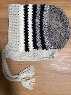 ボンネット バラクラバ ニット帽 ハンドメイド