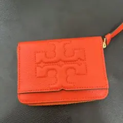 トリバーチ　オレンジレザー　コインケース