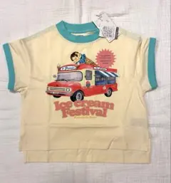 新品タグ付き ピードットプルミエ Tシャツ 90 半袖 アイス リンガーのサムネイル
