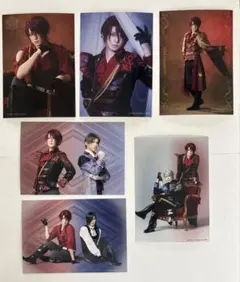 【6枚セット】刀ミュ 夜半 個人ブロマイド 後家＋ペアブロ長義/長谷部/青江