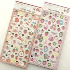 ★セリア★デザインシール★いちごとごりら＆いちごとごーすと ２種セット★