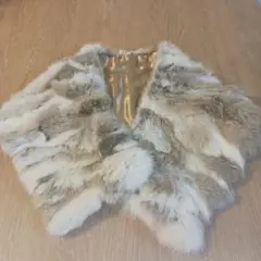 ラビットファーマフラー グレー系