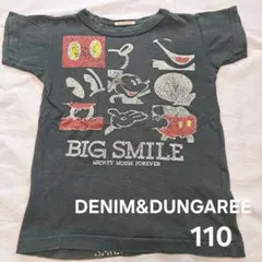 DENIM&DUNGAREE ミッキー Tシャツ 110cmのサムネイル