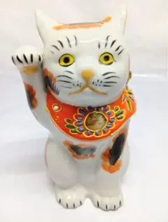 九谷焼 招き猫 金三毛 福 7号サイズ - メルカリ