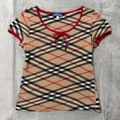 Burberry バーバリー ノバチェック 半袖 トップス リボン y2k