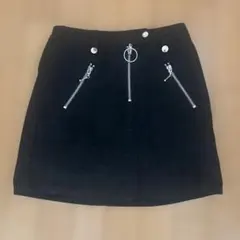 超美品！黒ジッパー付きタイトミニスカート
