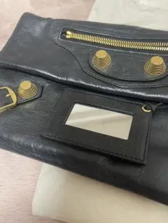 Balenciaga 黒 レザー クラッチバッグ