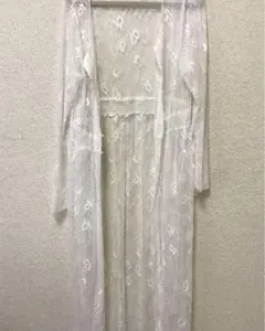 アースミュージックアンドエコロジー ロングレースカーディガン　羽織り