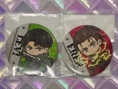 進撃の巨人 アクションシリーズ缶バッジ【リヴァイ/エレン】