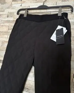 新品 noage ダウンパンツ キルティング ストレッチ あったか 裏起毛 黒