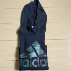 adidas カモフラージュロゴ パーカー S 黒