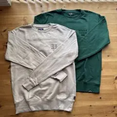 BILLABONG スウェット 2点セット ベージュ・グリーン