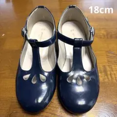 POMPKINS ネイビー フォーマルシューズ 18cm