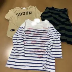 UNIQLO　エフオーキッズ　長袖カットソー 　120 ボーダー