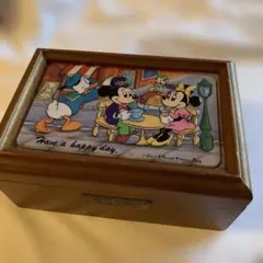 ヴィンテージ】Disney ディズニー オルゴール 小物入れ 木箱 希少