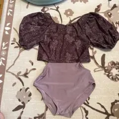 ワンピース水着 女の子用 くすみピンク