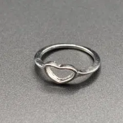 シルバー ハートオープンリング　y2k 90s 即日発送