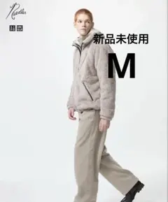 新品未使用 needles UNIQLO フリースワイドパンツ　Mベージュ