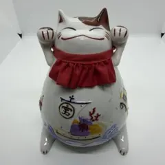 赤絵七福神中猫 瀬戸焼き 24センチ 招き猫 - メルカリ