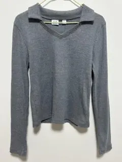 GAP KIDS グレー Vネックカーディガン 140cm