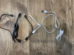 USBケーブルセット 6本 黒と白