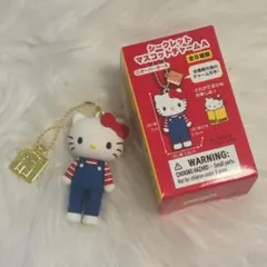 ハローキティ展　シークレットマスコットチャーム　オーバーオール