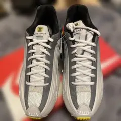 NIKE SHOX R4 SE 25.5cm グレー×イエロー