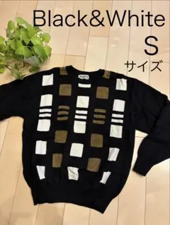 Black&Whiteセーター【S】サイズ