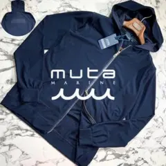 新品未使用 muta MARINE ロゴアレンジメント ジップアップパーカー 新品未使用 muta MARINE ロゴアレンジメント ジップアップパーカー