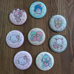 〘バラ売り可〙サンリオキャラクターズ 刺繍缶バッジ 7種8個セット