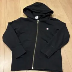 Champion キッズ ジップアップパーカー ブラック 140cm