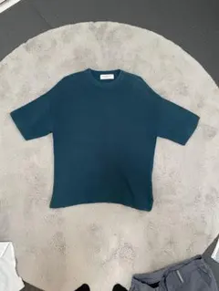 AUTHENTIC WEAR 半袖ニット ダークティール