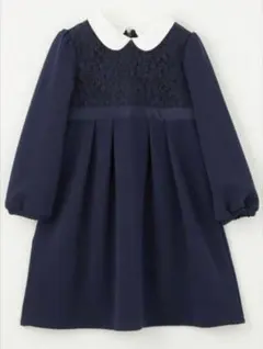 極美品 green label relaxing リップル襟付ワンピース　125のサムネイル