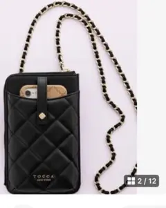 TOCCA ブラック スマホショルダーバッグ