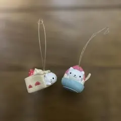 @*★様 激レア！ にゃんにゃんにゃんこ ぬいぐるみ ストラップ San-X（サンエックス） にゃんにゃんにゃんこ モノクロブー ぶらさげ